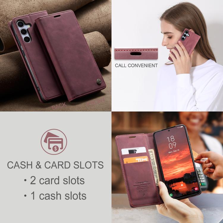 For Samsung Galaxy S25 5G CaseMe 013 Multifunctional Horizontal Flip Leather Phone Case(Red) - Galaxy S25 5G Cases by CaseMe | Online Shopping South Africa | PMC Jewellery | Buy Now Pay Later Mobicred