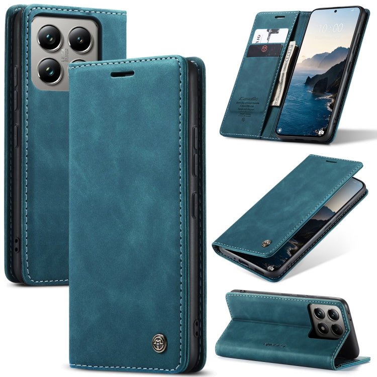 For Xiaomi 14T Pro CaseMe 013 Multifunctional Horizontal Flip Leather Phone Case(Blue) - 14T Pro Cases by CaseMe | Online Shopping South Africa | PMC Jewellery | Buy Now Pay Later Mobicred