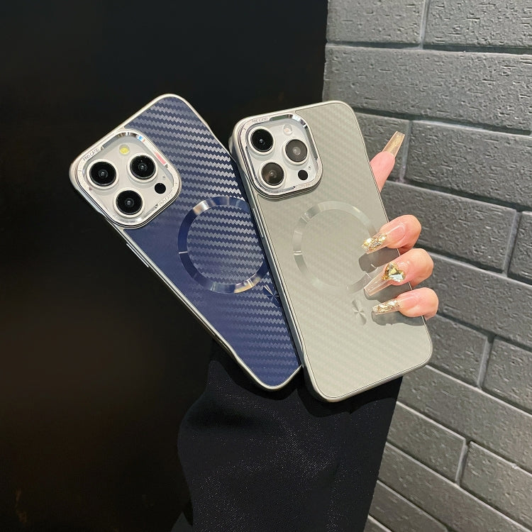For iPhone 16 Pro Max AG Carbon Fiber Frameless MagSafe Phone Case(Grey) - iPhone 16 Pro Max Cases by PMc TechLife | Online Shopping South Africa | PMc TechLife | Buy Now Pay Later Mobicred