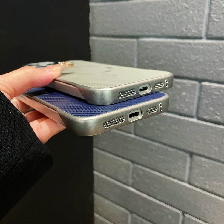 For iPhone 14 AG Carbon Fiber Frameless MagSafe Phone Case(Blue) - iPhone 14 Cases by PMc TechLife | Online Shopping South Africa | PMc TechLife | Buy Now Pay Later Mobicred