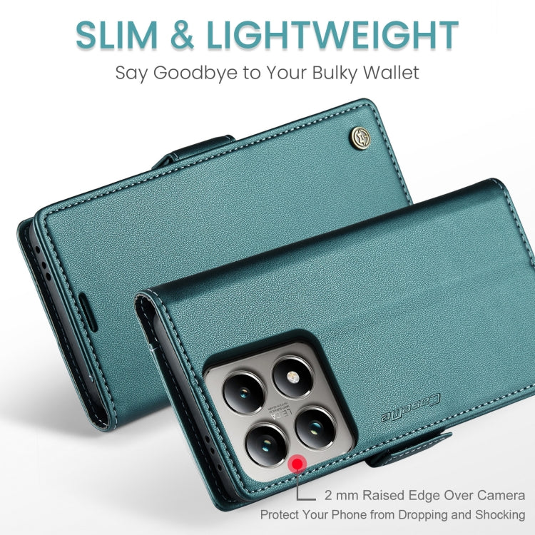 For Xiaomi 14T Pro CaseMe 023 Butterfly Buckle Litchi Texture RFID Anti-theft Leather Phone Case(Green) - 14T Pro Cases by CaseMe | Online Shopping South Africa | PMC Jewellery | Buy Now Pay Later Mobicred