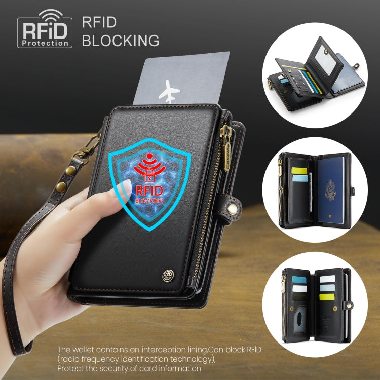 CaseMe-Me60 Multi-functional Anti-theft Swipe Passport Wallet(Black) -  by CaseMe | Online Shopping South Africa | PMC Jewellery | Buy Now Pay Later Mobicred