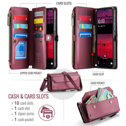 For Samsung Galaxy A16 5G CaseMe C36 Card Slots Zipper Wallet RFID Anti-theft Leather Phone Case(Red) - Galaxy Phone Cases by CaseMe | Online Shopping South Africa | PMC Jewellery | Buy Now Pay Later Mobicred