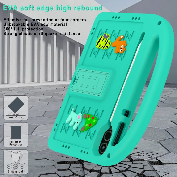 For Honor Pad X9 11.5  Cartoon Sparrow EVA Shockproof Tablet Case(Glacier Green) - Honor by PMC TechLife | Online Shopping South Africa | PMC TechLife | Buy Now Pay Later Mobicred