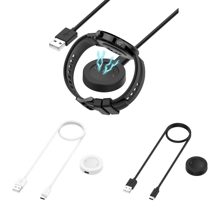 For Honor Watch 5 USB Port Split Magnetic Watch Charging Cable(Black) - Charger by PMC TechLife | Online Shopping South Africa | PMC TechLife | Buy Now Pay Later Mobicred