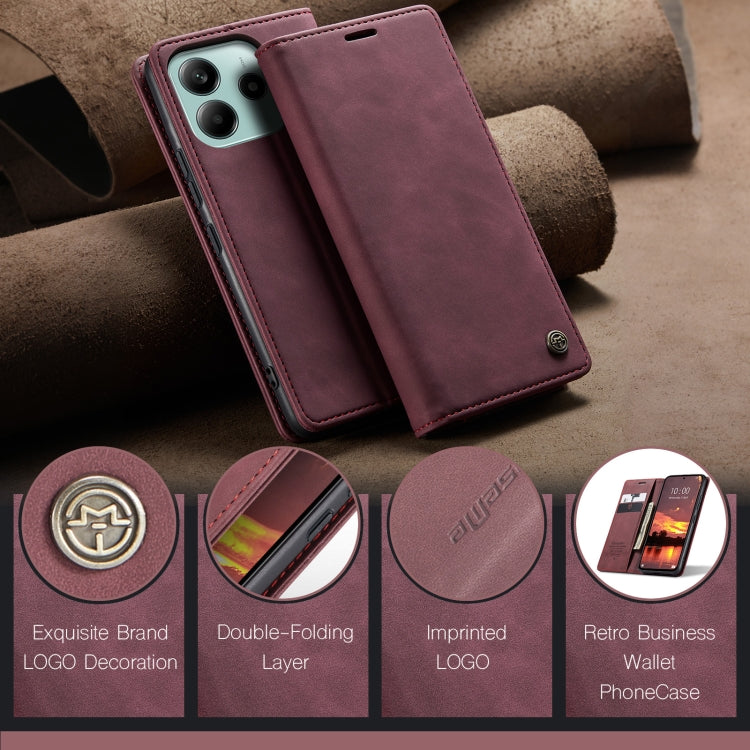 For Redmi Note 14 5G CaseMe 013 Multifunctional Horizontal Flip Leather Phone Case(Red) - Note 14 Cases by CaseMe | Online Shopping South Africa | PMC Jewellery | Buy Now Pay Later Mobicred