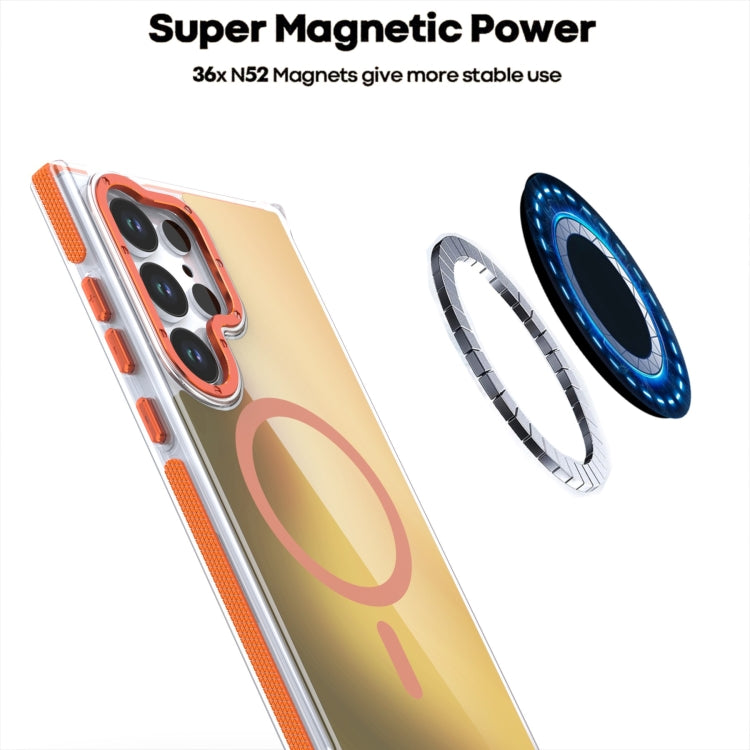 For Samsung Galaxy S25+ 5G Dual-Color Gradient Discolor MagSafe Phone Case(Orange) - Galaxy S25+ 5G Cases by PMC Jewellery | Online Shopping South Africa | PMC Jewellery | Buy Now Pay Later Mobicred