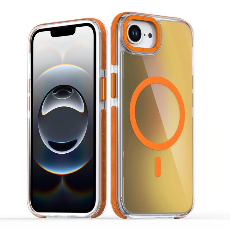 For iPhone 16e Dual-Color Gradient Discolor MagSafe Phone Case(Orange) - iPhone 16e Cases by PMC TechLife | Online Shopping South Africa | PMC TechLife | Buy Now Pay Later Mobicred