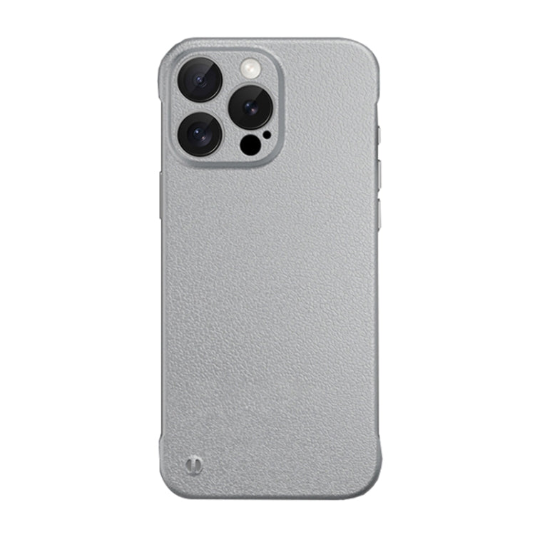 For iPhone 13 Pro Frameless Litchi Texture PC Phone Case(Titanium Silver) - iPhone 13 Pro Cases by PMc TechLife | Online Shopping South Africa | PMc TechLife | Buy Now Pay Later Mobicred