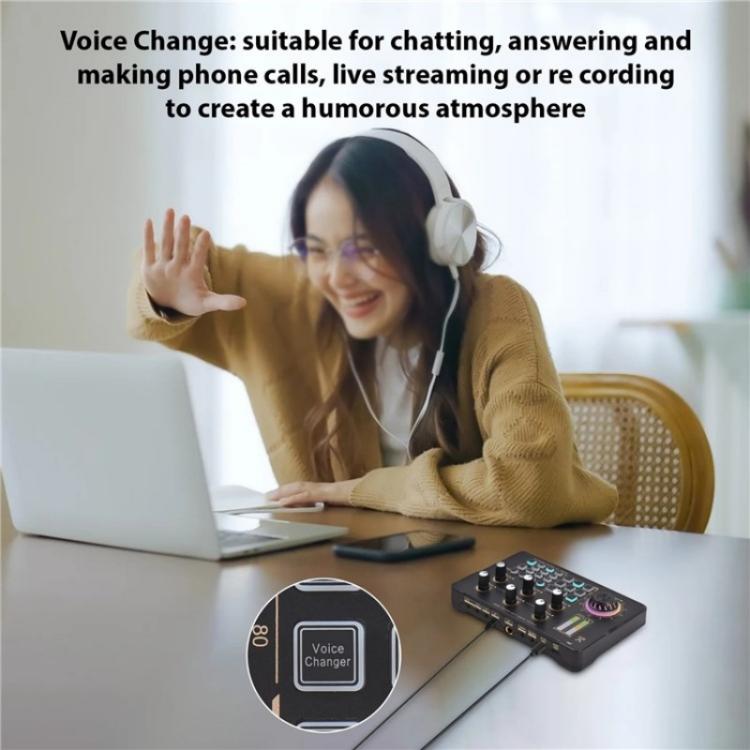 V80 For Mobile Phone Computer Portable Live Streaming Karaoke Sound Card Mixer - Live Sound Effects Processors by PMC TechLife | Online Shopping South Africa | PMC TechLife | Buy Now Pay Later Mobicred