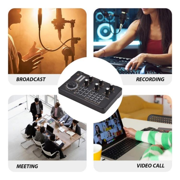 V80 For Mobile Phone Computer Portable Live Streaming Karaoke Sound Card Mixer - Live Sound Effects Processors by PMC TechLife | Online Shopping South Africa | PMC TechLife | Buy Now Pay Later Mobicred