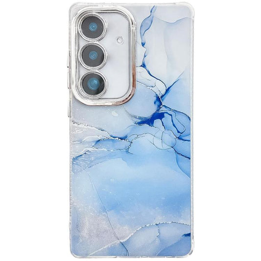 For Samsung Galaxy S25 5G Electroplated Marble Texture Phone Case(Blue M11) - Galaxy S25 5G Cases by PMC Jewellery | Online Shopping South Africa | PMC Jewellery | Buy Now Pay Later Mobicred