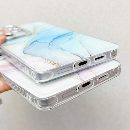 For Samsung Galaxy S25+ 5G Electroplated Marble Texture Phone Case(Blue M11) - Galaxy S25+ 5G Cases by PMC Jewellery | Online Shopping South Africa | PMC Jewellery | Buy Now Pay Later Mobicred