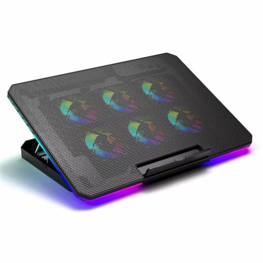 X8 Adjustable Height Notebook Cooler Foldable Laptop Stand 6 ARGB Fans Cooling Pad - Cooling Pads by PMC Jewellery | Online Shopping South Africa | PMC Jewellery | Buy Now Pay Later Mobicred