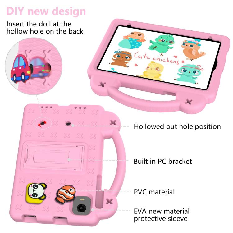 For Alldocube iPlay 60 Mini Pro Handle Kickstand Children EVA Shockproof Tablet Case(Pink) - CUBE by PMC TechLife | Online Shopping South Africa | PMC TechLife | Buy Now Pay Later Mobicred