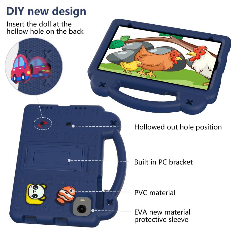 For Alldocube iPlay Mini 2 2024 Handle Kickstand Children EVA Shockproof Tablet Case(Navy Blue) - CUBE by PMC TechLife | Online Shopping South Africa | PMC TechLife | Buy Now Pay Later Mobicred