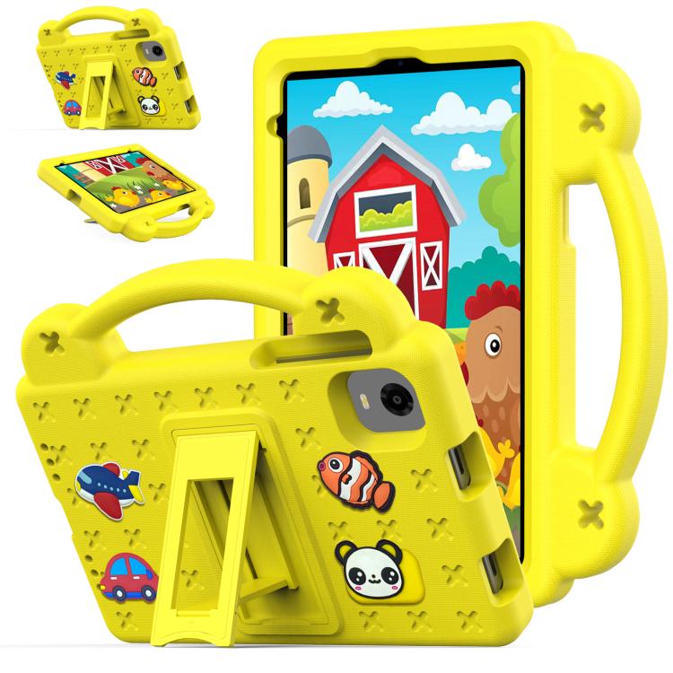 For Alldocube iPlay 50 Mini Pro 2023 8.4 Handle Kickstand Children EVA Shockproof Tablet Case(Yellow) - CUBE by PMC TechLife | Online Shopping South Africa | PMC TechLife | Buy Now Pay Later Mobicred