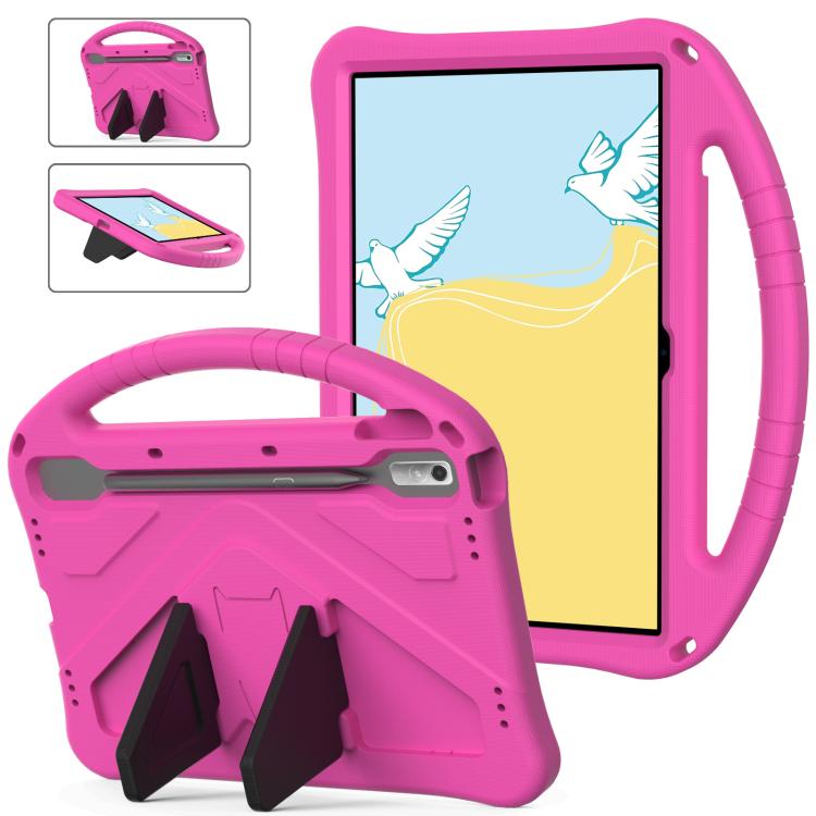 For NEC Lavie Tab T11 T1195  EVA Shockproof Tablet Case with Holder(Rose Red) - Others by PMC TechLife | Online Shopping South Africa | PMC TechLife | Buy Now Pay Later Mobicred