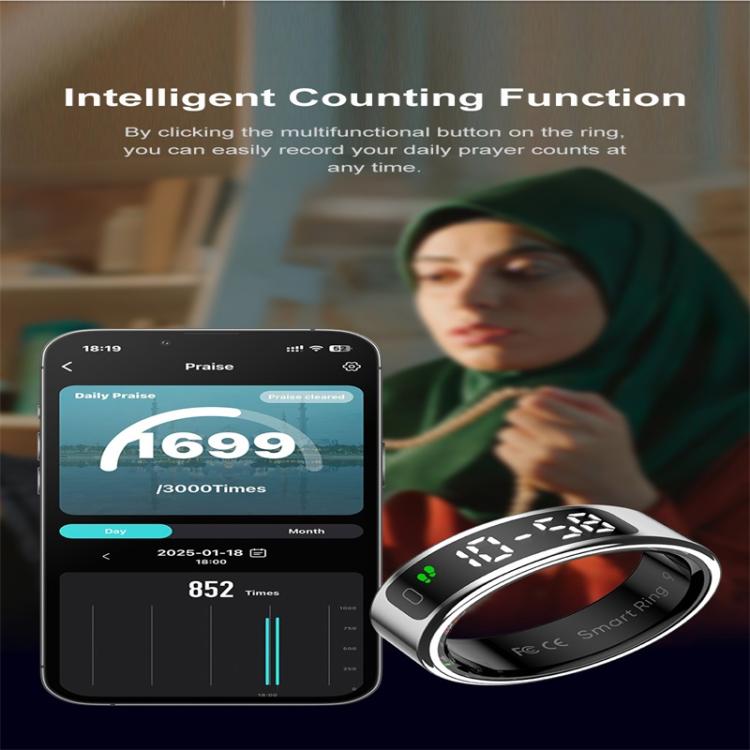 R11 SIZE 8 Smart Ring, Support Heart Rate / Blood Oxygen / Sleep / Multiple Sports Modes(Rose Gold) - free shipping - PMC TechLife - Order now!
