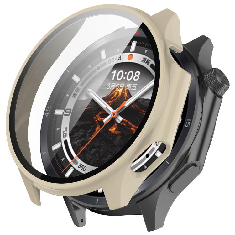 For OPPO Watch X2 Tempered Film Integrated PC Watch Protective Case(Ivory White) - Watch Case by PMC TechLife | Online Shopping South Africa | PMC TechLife | Buy Now Pay Later Mobicred