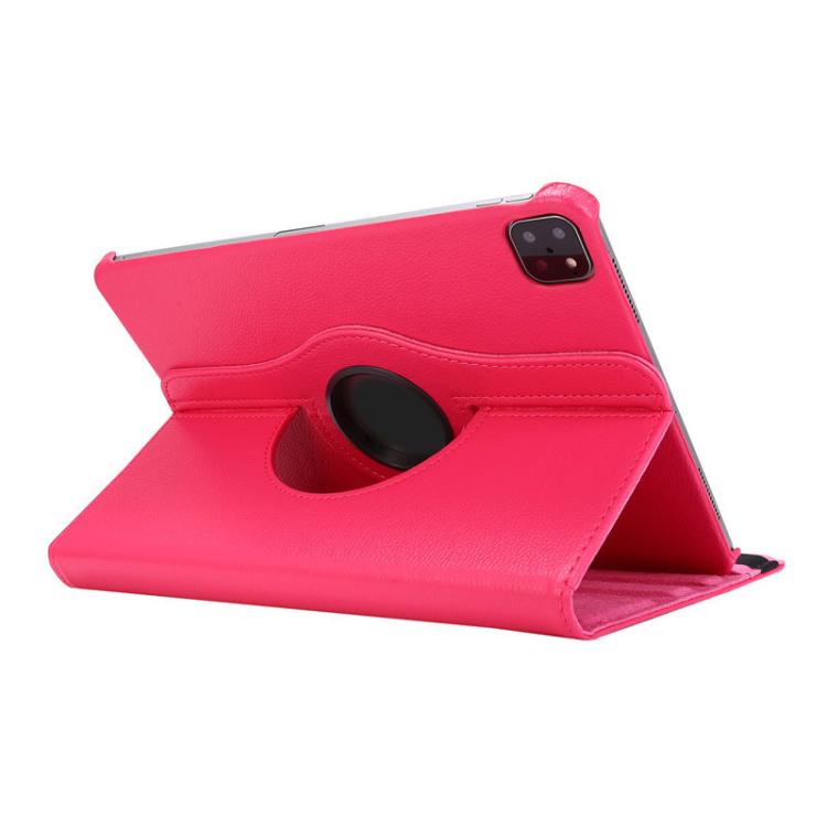 For iPad Pro 13 2024 ENKAY 360 Degree Rotation Litchi Leather Smart Tablet Case(Rose Red) - free shipping - PMc TechLife - Order now!