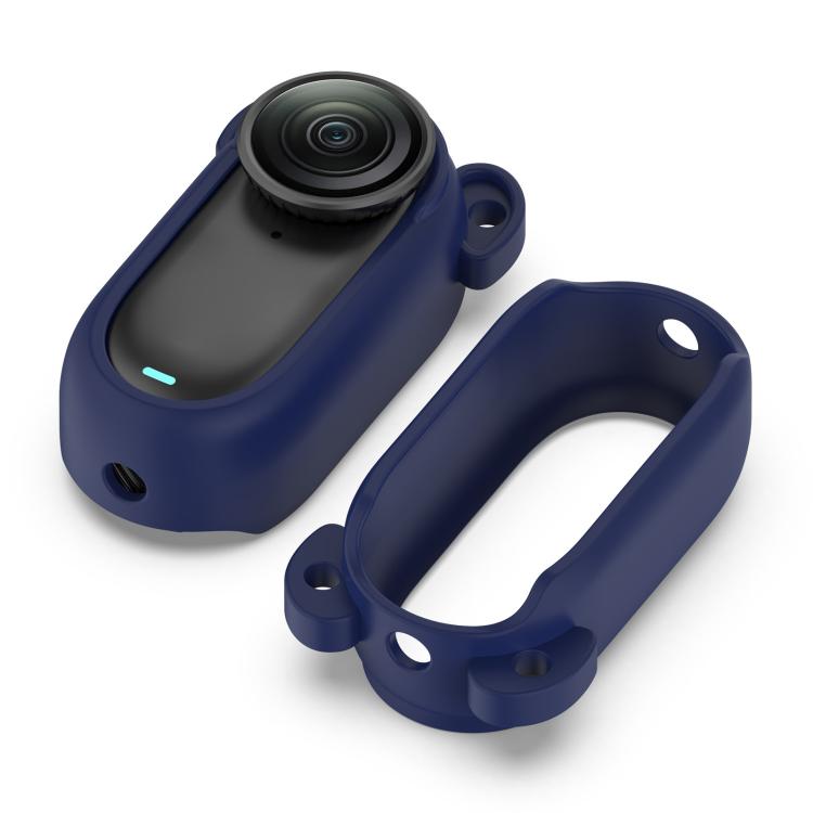 For Insta 360 Go 3S / Go 3  Solid Color Silicone Protective Case(Dark Blue) - free shipping - PMC TechLife - Order now!