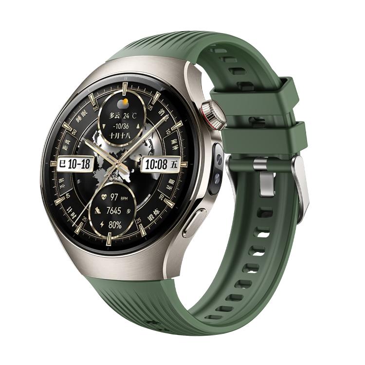 For Huawei Watch 5 46mm Vertical Silicone Watch Band(Wilderness Green) - free shipping - PMC TechLife - Order now!