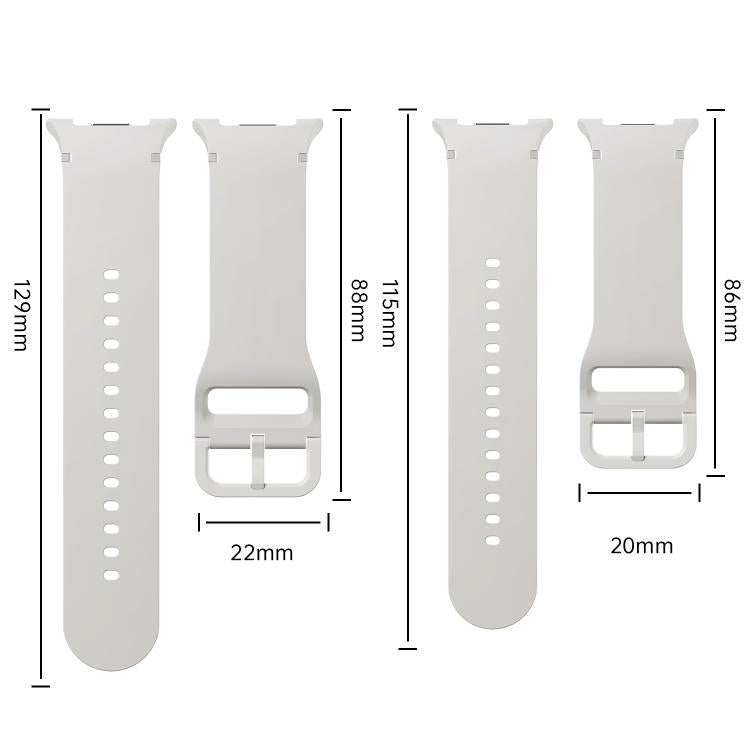 For Samsung Galaxy Watch8 / Watch8 Classic Solid Color Stitched Silicone Watch Band, Size:M(Red) - free shipping - PMC TechLife - Order now!