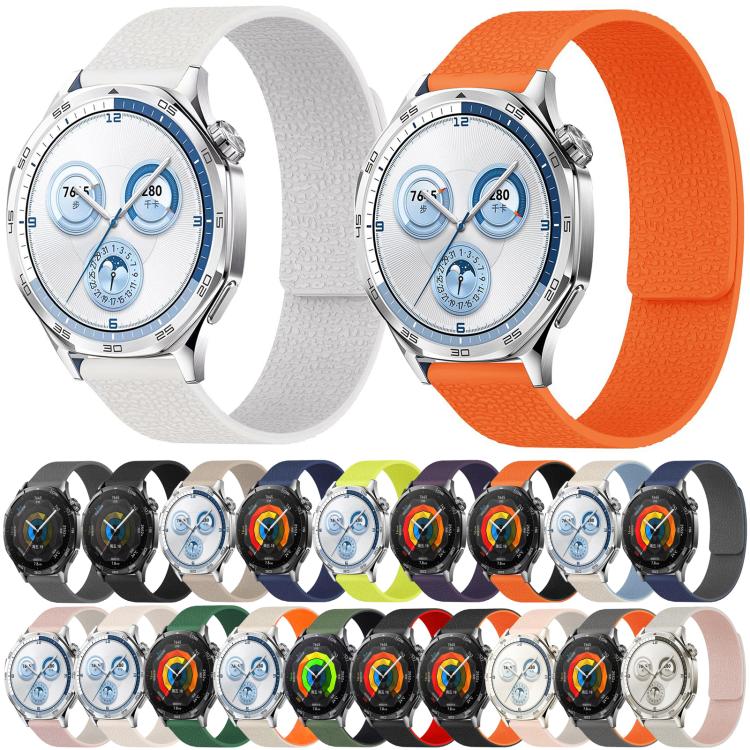 18mm Lychee Texture Soft Magnetic Silicone Watch Band(Dark Blue) - free shipping - PMC TechLife - Order now!