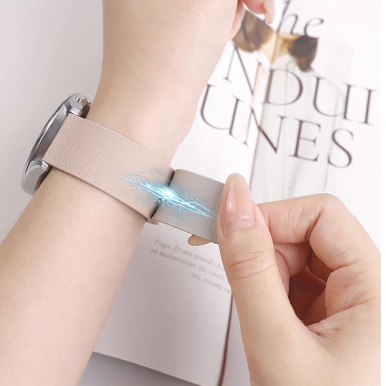 20mm Lychee Texture Soft Magnetic Silicone Watch Band(Blue Gray) - free shipping - PMC TechLife - Order now!