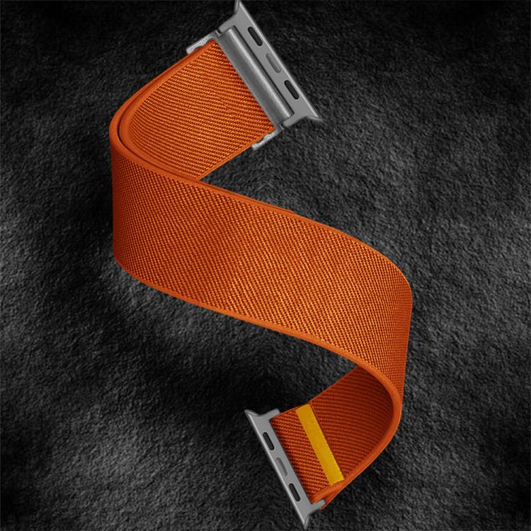 For Apple Watch 46mm / 49mm / 45mm / 44mm Adjustable Single Loop Elastic Nylon Watch Band(Orange) - free shipping - PMC TechLife - Order now!