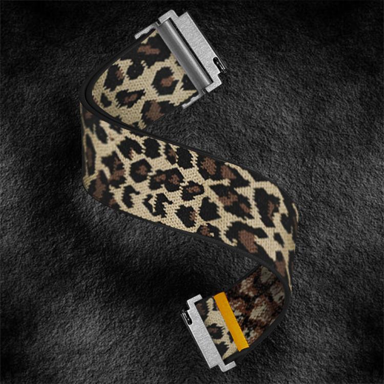 20mm Adjustable Single Loop Elastic Nylon Watch Band(Leopard Print) - free shipping - PMC TechLife - Order now!