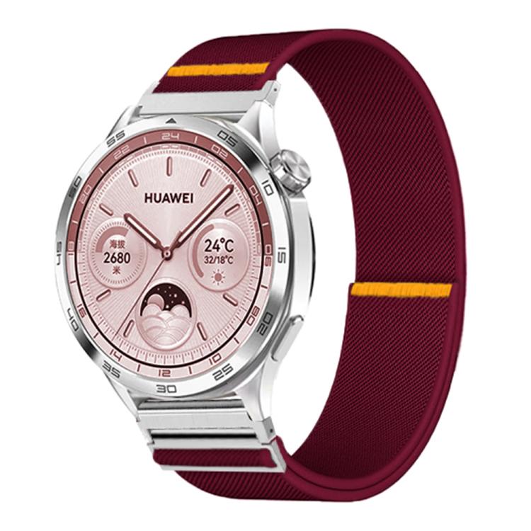 22mm Adjustable Single Loop Elastic Nylon Watch Band(Wine Red) - free shipping - PMC TechLife - Order now!