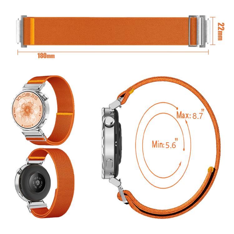 22mm Adjustable Single Loop Elastic Nylon Watch Band(Milk Tea) - free shipping - PMC TechLife - Order now!