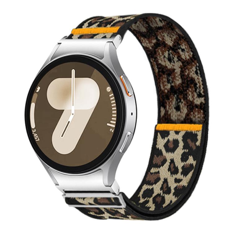 For Samsung Galaxy Watch FE / 7 / 6 / 5 / 4 Adjustable Single Loop Elastic Nylon Watch Band(Leopard Print) - free shipping - PMC TechLife - Order now!