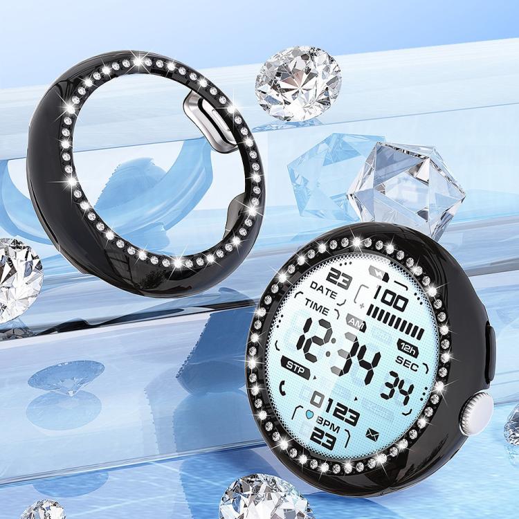 For Google Pixel Watch4 41mm Single Row Diamond Hollow PC Watch Protective Cover(Silver) - free shipping - PMC TechLife - Order now!