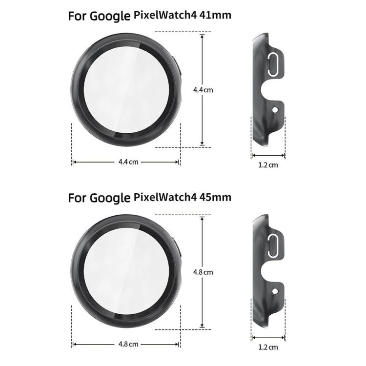 For Google Pixel Watch4 45mm Tempered Film Integrated PC Watch Protective Cover(Rose Pink) - free shipping - PMC TechLife - Order now!