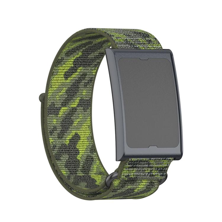 For Amazfit Helio Strap Metal Ring Two Sections Nylon Hook and Loop Fastener Watch Band(Camouflage Green) - free shipping - PMC TechLife - Order now!