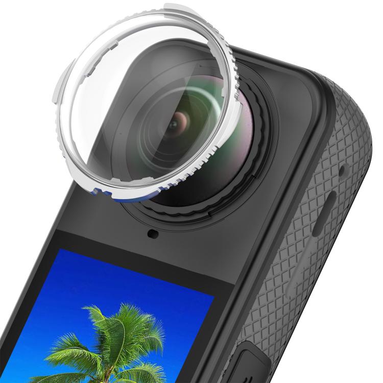 For Insta360 X4 Rotating Optical Tempered Glass Lens Guard Protective Cover(Silver) - free shipping - PMC TechLife - Order now!