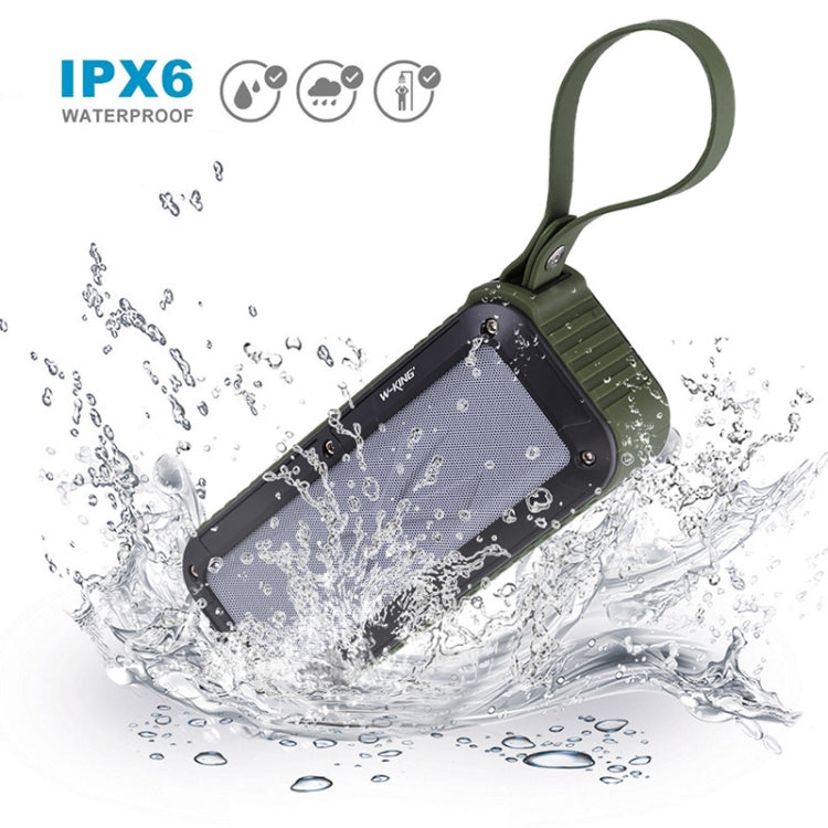 W-KING S20 Loudspeakers IPX6 Waterproof Bluetooth Speaker Portable NFC Bluetooth Speaker for Outdoors / Shower / Bicycle FM Radio (Green) - Waterproof Speaker by W-KING | Online Shopping South Africa | PMC Jewellery | Buy Now Pay Later Mobicred