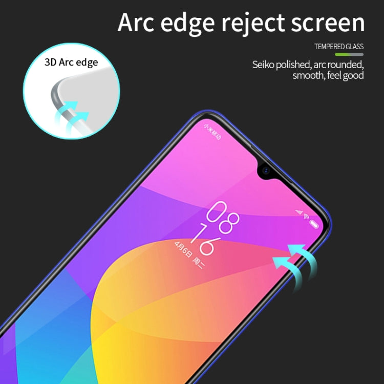 MOFI 9H 3D Explosion-proof Curved Screen Tempered Glass Film for Xiaomi Mi CC9e / A3(Black) -  by MOFI | Online Shopping South Africa | PMC Jewellery