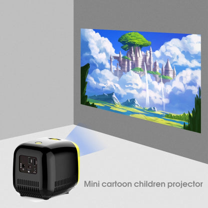 L1 Children Projector Mini LED Portable Home Speaker Projector, EU Plug(Yellow) - LED Projector by PMC Jewellery | Online Shopping South Africa | PMC Jewellery | Buy Now Pay Later Mobicred