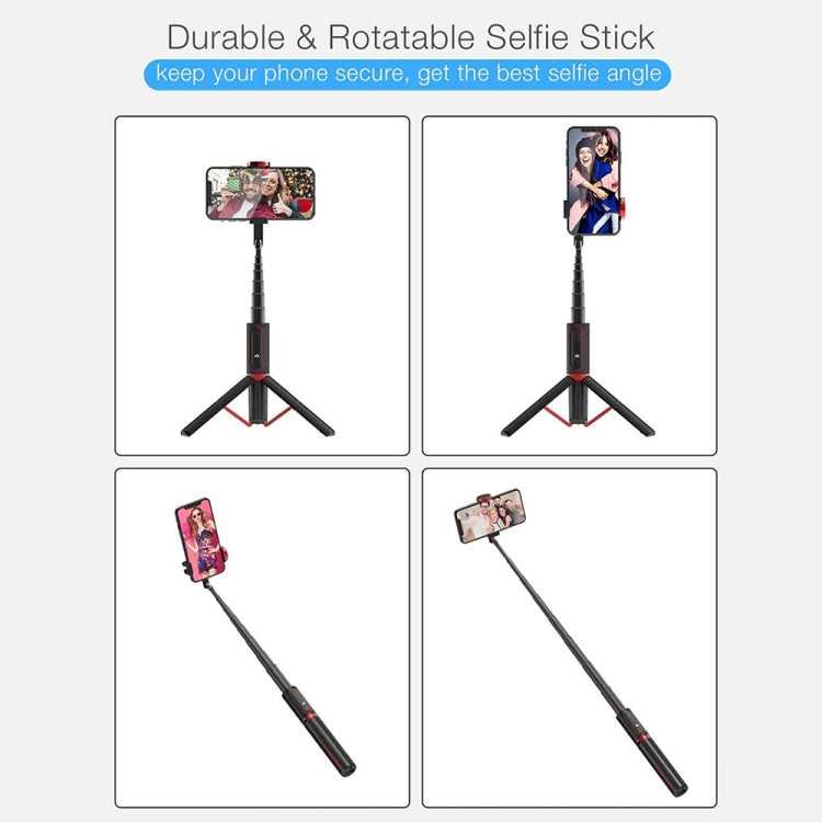 M18 Portable Selfie Stick Remote Control Mobile Phone Holder(Pink) - Selfie Sticks by PMC Jewellery | Online Shopping South Africa | PMC Jewellery | Buy Now Pay Later Mobicred