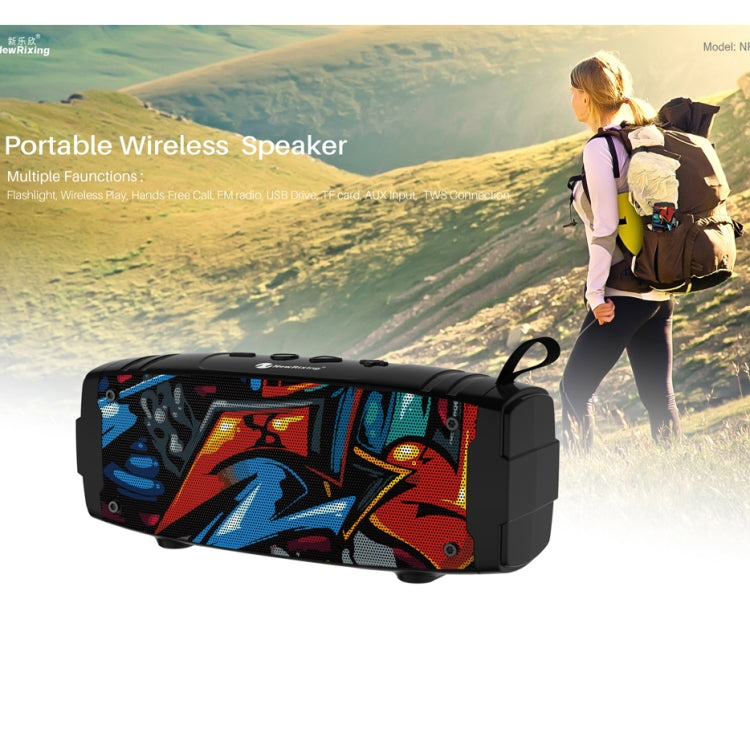 NewRixing NR-3020 Outdoor TWS Wireless Bluetooth Stereo Waterproof Dustproof Shockproof Speaker(Blue) - Desktop Speaker by NewRixing | Online Shopping South Africa | PMC Jewellery | Buy Now Pay Later Mobicred