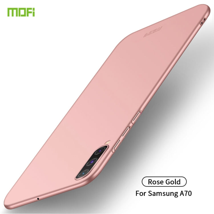 For Galaxy A70 MOFI Frosted PC Ultra-thin Hard Case(Rose gold) - Galaxy Phone Cases by MOFI | Online Shopping South Africa | PMC Jewellery