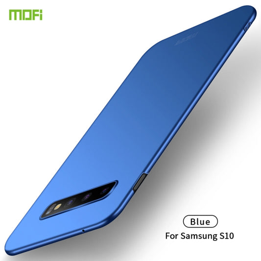 For Galaxy S10 MOFI Frosted PC Ultra-thin Hard Case(Blue) - Galaxy Phone Cases by MOFI | Online Shopping South Africa | PMC Jewellery