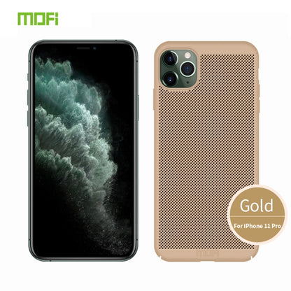 For iPhone 11 Pro MOFI Breathable PC Ultra-thin All-inclusive Protective Case(Gold) - iPhone 11 Pro Cases by MOFI | Online Shopping South Africa | PMC Jewellery