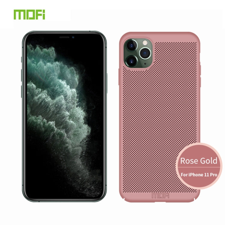 For iPhone 11 Pro MOFI Breathable PC Ultra-thin All-inclusive Protective Case(Rose gold) - iPhone 11 Pro Cases by MOFI | Online Shopping South Africa | PMC Jewellery