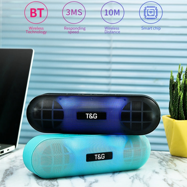 T&G TG148 Portable Stereo Audio Super Bass LED Lantern Pill Wireless Bluetooth Speaker(Gray) - Desktop Speaker by T&G | Online Shopping South Africa | PMC Jewellery | Buy Now Pay Later Mobicred