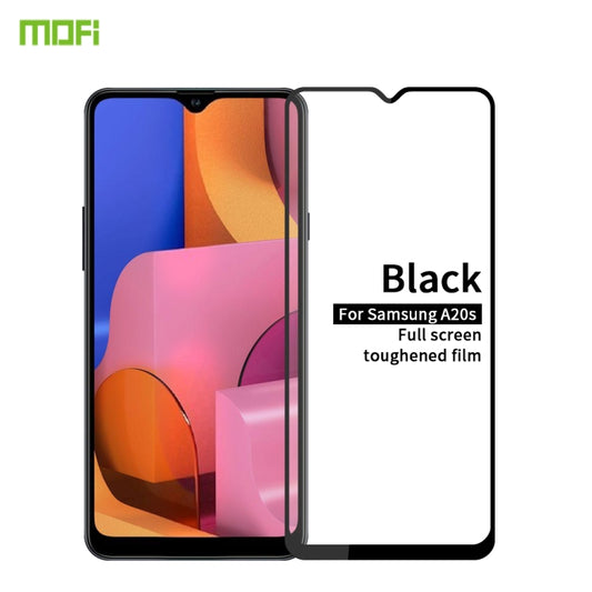 For Galaxy A20S MOFI 9H 2.5D Full Screen Tempered Glass Film(Black) - Galaxy Tempered Glass by MOFI | Online Shopping South Africa | PMC Jewellery